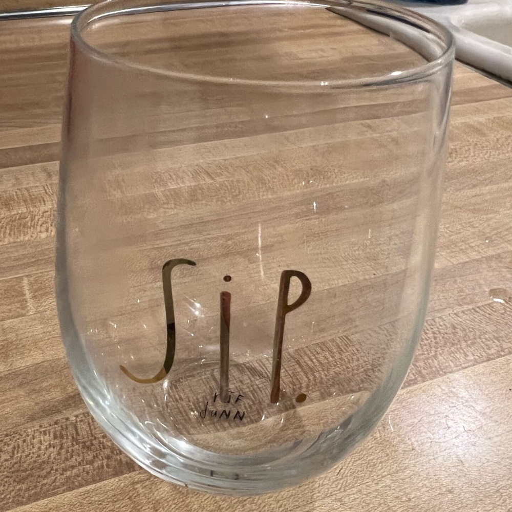 Rae Dunn Sip Stemless Wine Glass